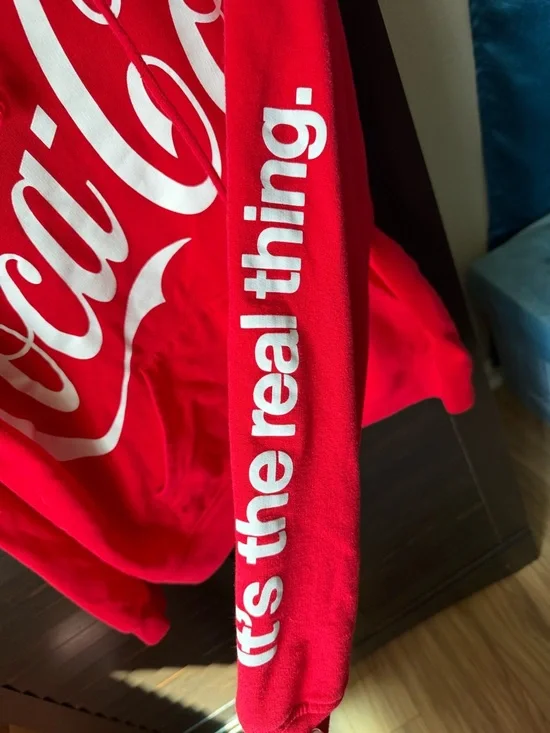 Coca Cola Red Hoodie with White Logo - Picture 2 of 4